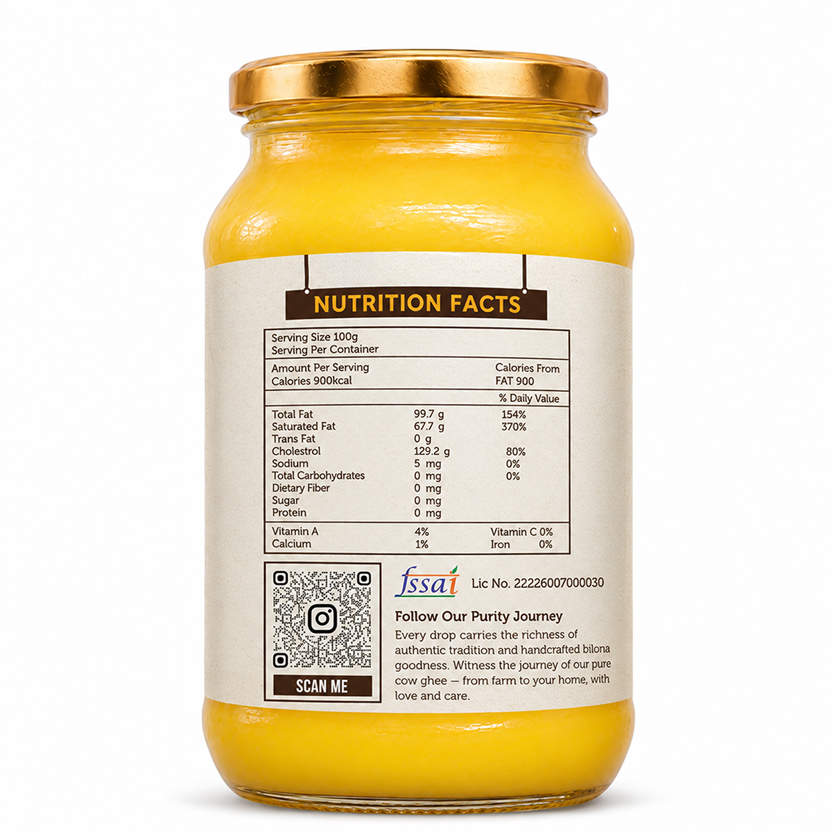 A2 Desi Cow Bilona Ghee(2ltr)