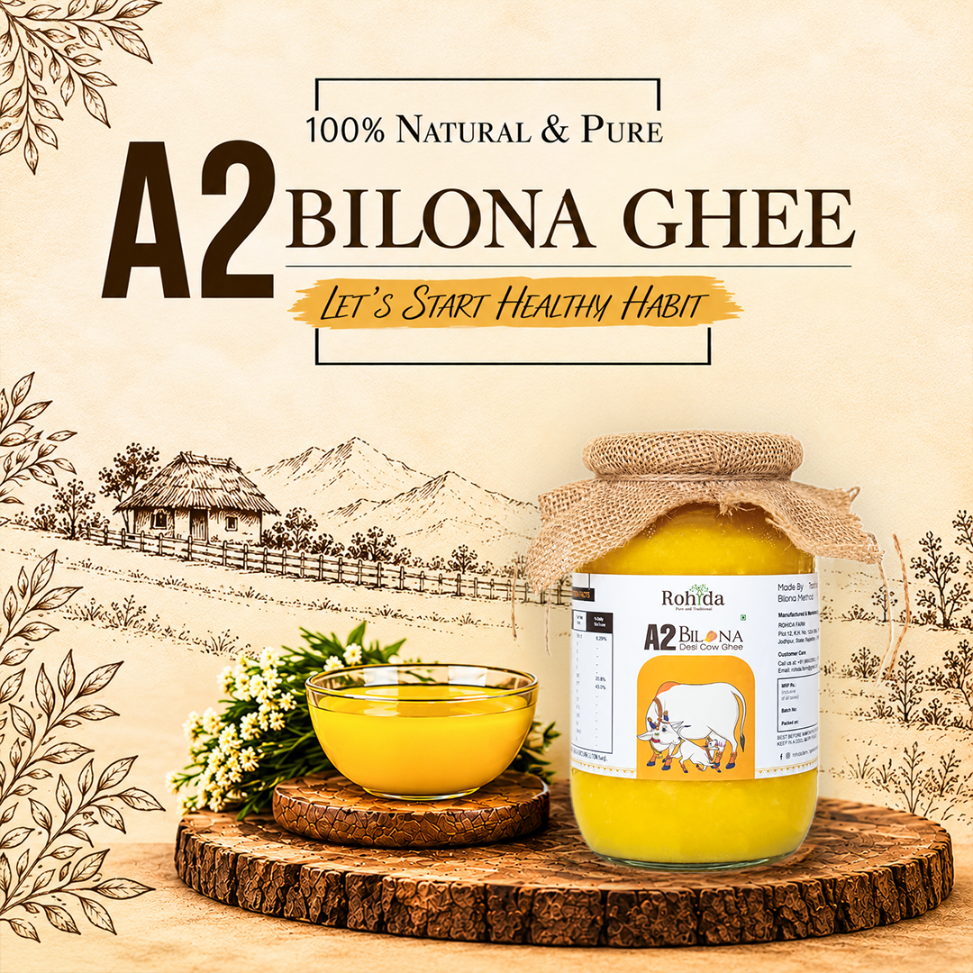 RohidaFarm Pure Traditional Organic Ghee Banner