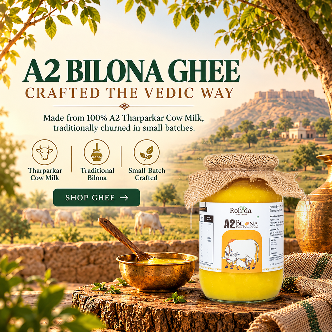 RohidaFarm Pure Traditional Organic Ghee Banner
